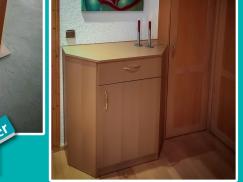 kleiner Schrank in Buche furniert und lackiert 4
